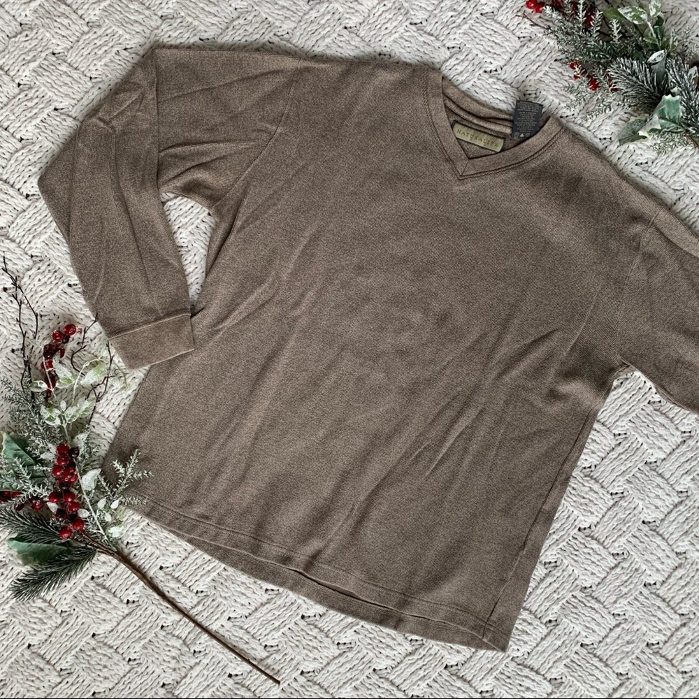 NATURAL LIFE | Men’s V-neck Long Sleeve Sweater